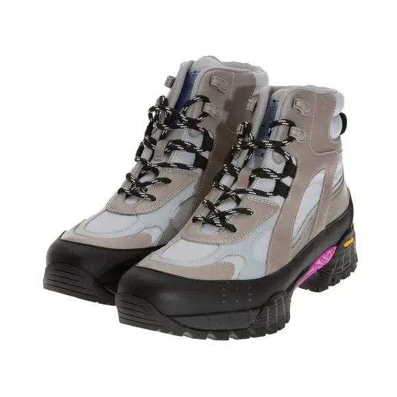 MCQ BY ALEXANDER MCQUEEN Grow Up Lace Up Boots Light Gray Size 12 US 45 440106